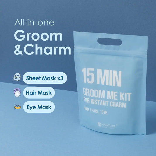 15 Min Groom Me Kit – K-Beauty Self-Care for Men (5-Piece)